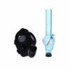 Buy Silicone Gas Mask Bong with Acrylic Skull Tube | Black in australia