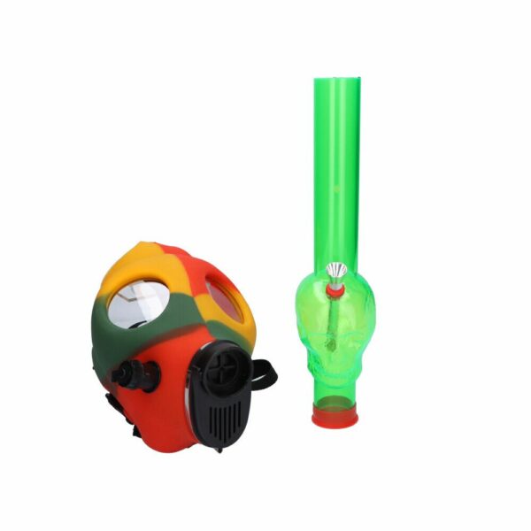 Buy Silicone Gas Mask Bong with Acrylic Skull Tube | Rasta in australia