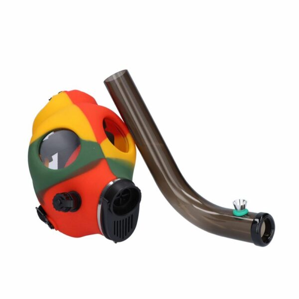 Buy Silicone Gas Mask Bong with Bent Acrylic Tube in australia