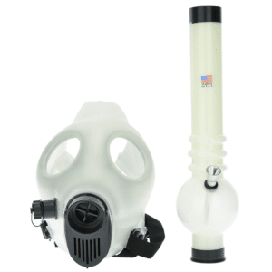 Buy Gas Mask Bong with Acrylic Bubble Base Tube | Glow in the Dark in australia