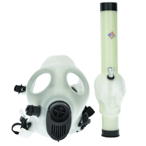 Buy Gas Mask Bong with Acrylic Skull Tube | Glow in the Dark in australia