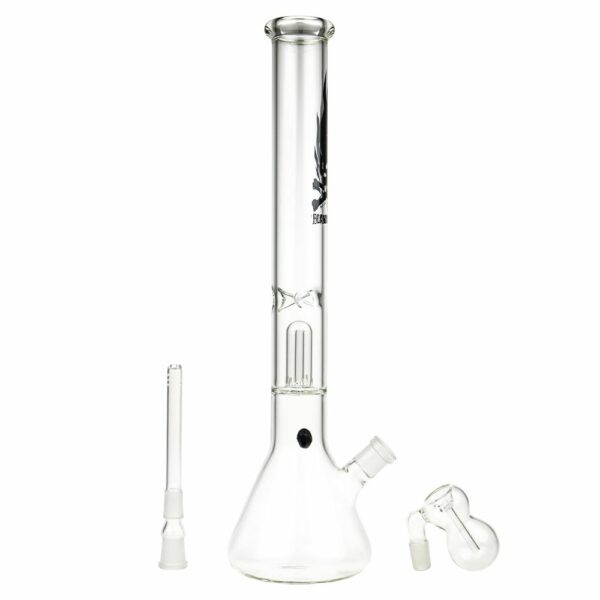 Buy Black Leaf Clear Flaming Skull Percolator Bong in australia
