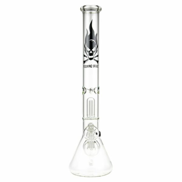 Buy Black Leaf Clear Flaming Skull Percolator Bong in australia