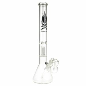 Buy Black Leaf Clear Flaming Skull Percolator Bong in australia