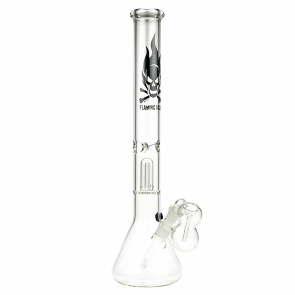 Buy Black Leaf Clear Flaming Skull Percolator Bong in australia