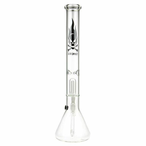 Buy Black Leaf Clear Flaming Skull Percolator Bong in australia
