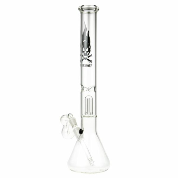 Buy Black Leaf Clear Flaming Skull Percolator Bong in australia