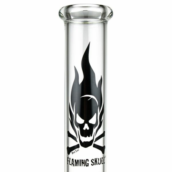 Buy Black Leaf Clear Flaming Skull Percolator Bong in australia