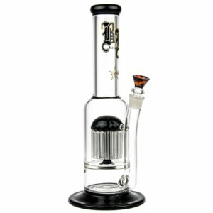 Buy Black Leaf - Stemless 24-arm Perc 7mm Glass Bong - Black in australia