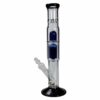 Buy Black Leaf - Dome Perc and 6-arm Perc Glass Ice Bong - Blue and Black in australia