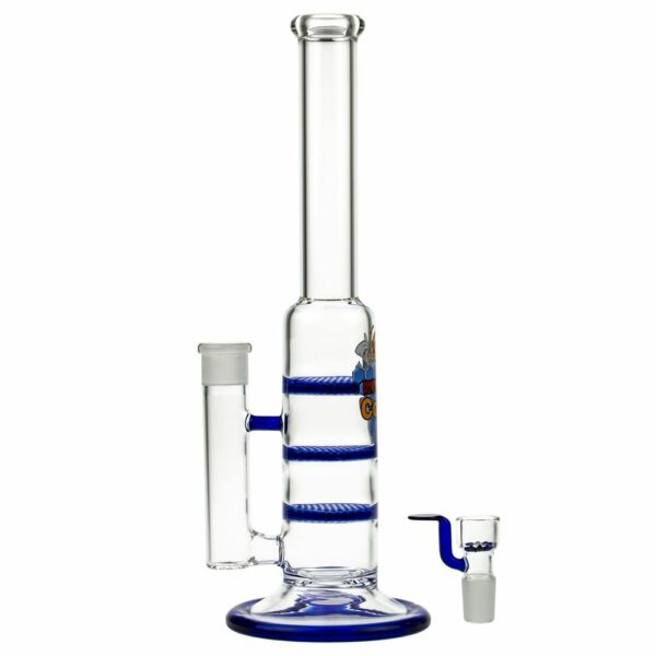 Buy Black Leaf Glass Bong with Triple HoneyComb Disc Perc | 32cm in australia