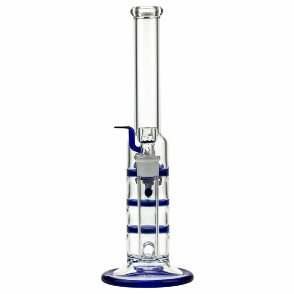 Buy Black Leaf Glass Bong with Triple HoneyComb Disc Perc | 32cm in australia