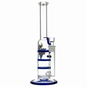 Buy Black Leaf Glass Bong with Triple HoneyComb Disc Perc | 32cm in australia