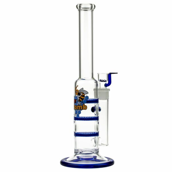 Buy Black Leaf Glass Bong with Triple HoneyComb Disc Perc | 32cm in australia