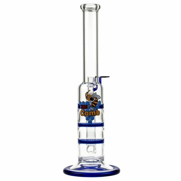 Buy Black Leaf Glass Bong with Triple HoneyComb Disc Perc | 32cm in australia