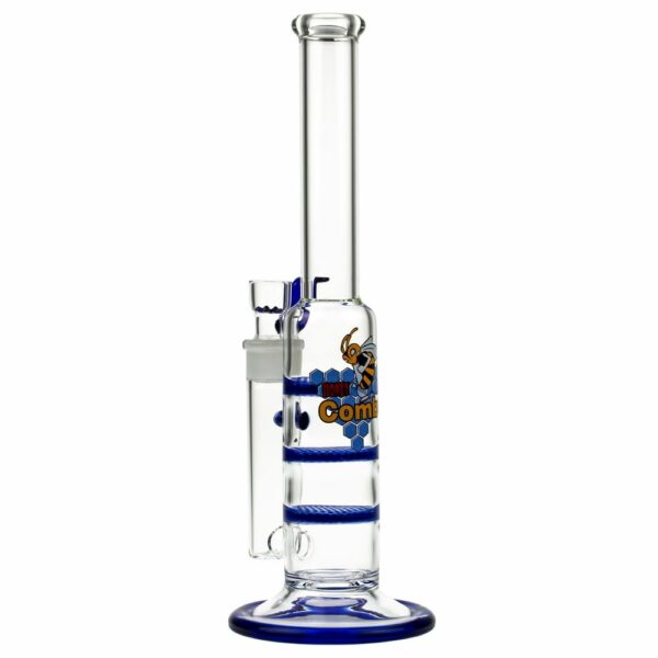 Buy Black Leaf Glass Bong with Triple HoneyComb Disc Perc | 32cm in australia