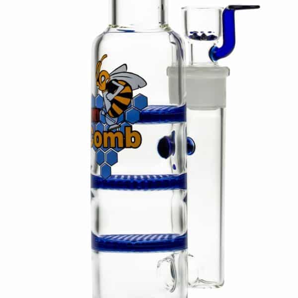 Buy Black Leaf Glass Bong with Triple HoneyComb Disc Perc | 32cm in australia