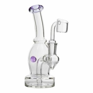 Buy Dewdrop Curved Body Dab Rig with Colored Accents in australia