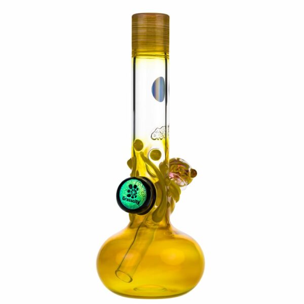 Buy Jerome Baker Designs and GrassCity Dichro Fumed Glass Ice Bong | Green in australia