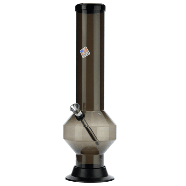 Buy Acrylic Straight Polygon Base Bong with Carb Hole | Black in australia