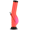 Buy Acrylic Layback Wavy Base Bong with Raised Grip | Orange in australia