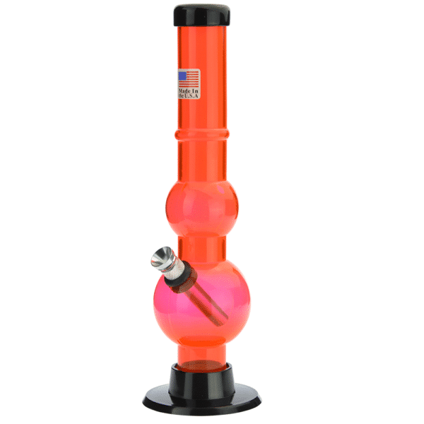 Buy Acrylic Straight Double Bubble Bong with Maria | Orange in australia