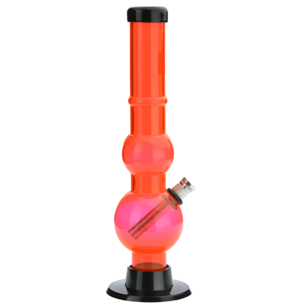 Buy Acrylic Straight Double Bubble Bong with Maria | Orange in australia