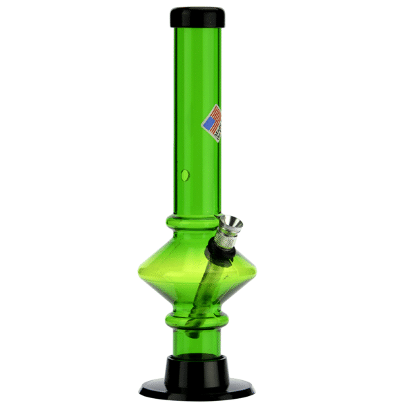 Buy Acrylic Straight Tube UFO Base Bong with Marias | Green in australia