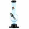 Buy Acrylic Straight Bubble Base Mini Bong with Carb Hole in australia