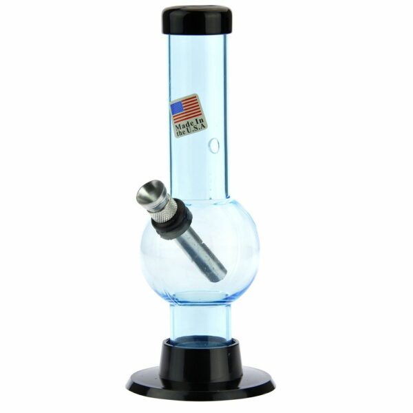 Buy Acrylic Straight Bubble Base Mini Bong with Carb Hole in australia