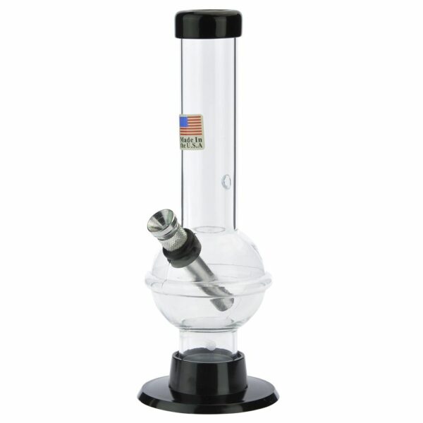 Buy Acrylic Straight Bubble Base Mini Bong with Raised Grip in australia