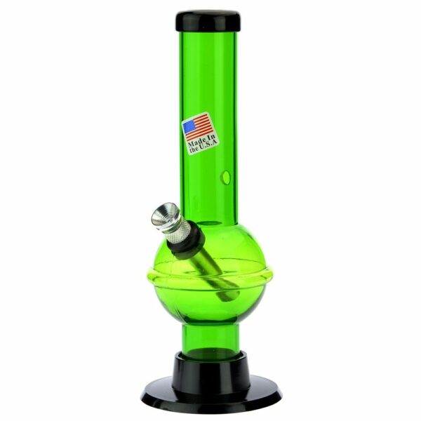 Buy Acrylic Straight Bubble Base Mini Bong with Raised Grip in australia