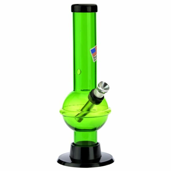 Buy Acrylic Straight Bubble Base Mini Bong with Raised Grip in australia