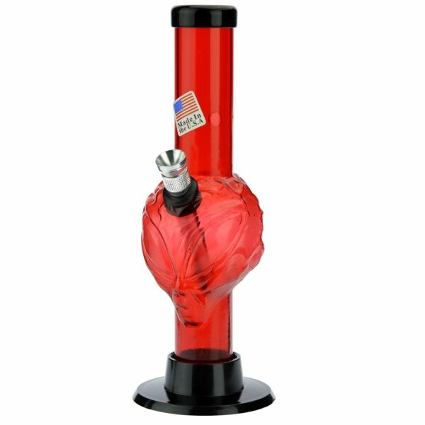 Buy Acrylic Straight Alien Base Mini Bong in australia