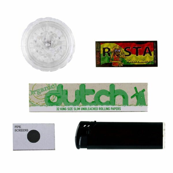 Buy Greenline Bubble Base Glass Rasta Bong Giftset in australia