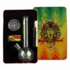 Buy Greenline Bubble Base Glass Rasta Bong Giftset in australia