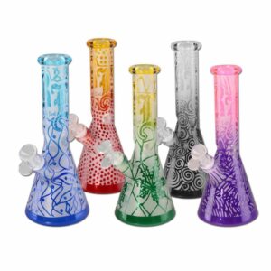 Buy Black Leaf Sandblast Beaker Ice Bong | 9.8 Inch in australia