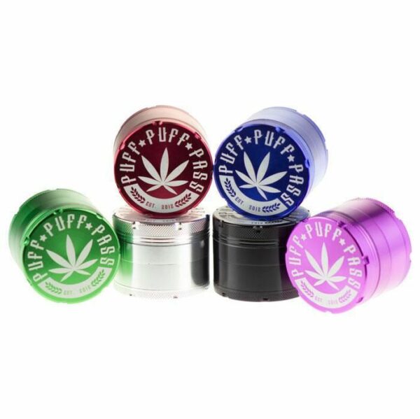 Buy Famous Brandz Puff Puff Pass 4-Part Aluminum Herb Grinder | 62 mm in australia