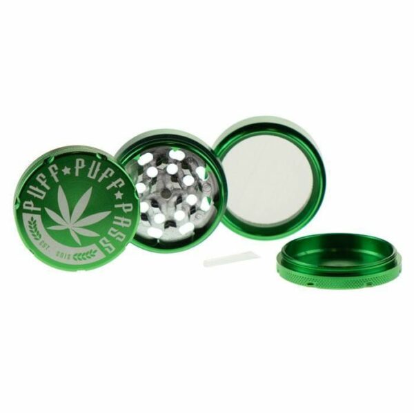 Buy Famous Brandz Puff Puff Pass 4-Part Aluminum Herb Grinder | 62 mm in australia