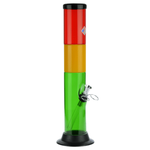 Buy Acrylic Straight Tube Rasta Bong in australia