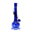 Buy Noble Glass 14 Inch Tall Blue Glass Bong with Clear Wrap & Blue Foot in australia