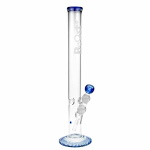 Buy Boost Straight Cylinder 5mm Glass Bong - Blue Trim in australia