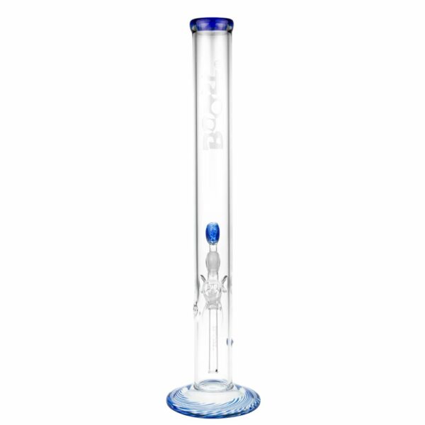 Buy Boost Straight Cylinder 5mm Glass Bong - Blue Trim in australia