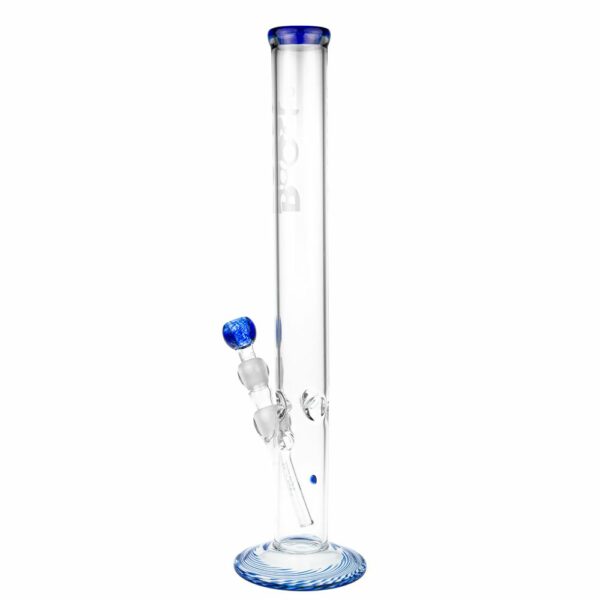 Buy Boost Straight Cylinder 5mm Glass Bong - Blue Trim in australia