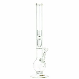 Buy G-Spot Glass Bubble Base Double Percolator Bong with Gold Logo | 60cm in australia