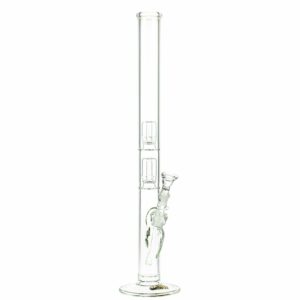 Buy G-Spot Glass Cylinder Double Percolator Bong with Gold Logo | 60cm in australia