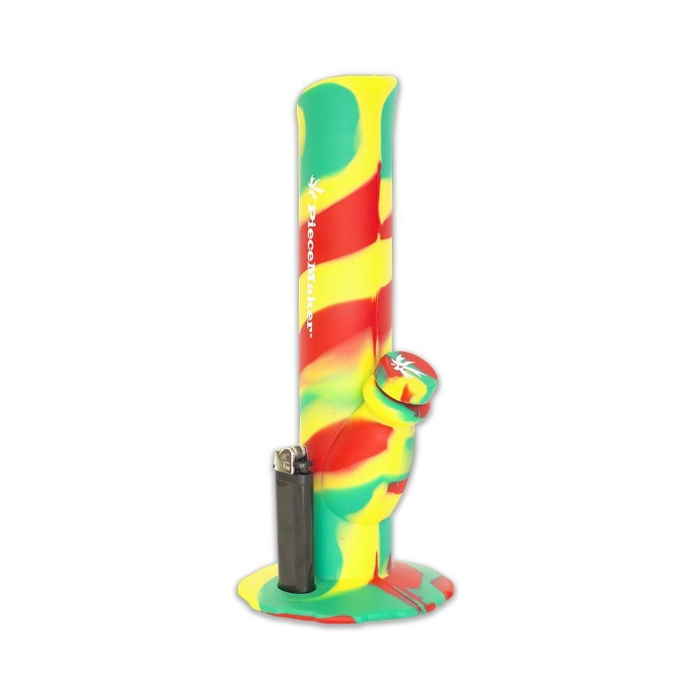 Grasscity Buy PieceMaker Kermit Silicone Straight Tube Ice Bong | Random Color in australia