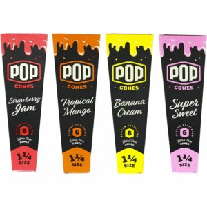 Buy Pop Cones 1¼ Size Pre-Rolled Cones with Flavor Tip | Mixed 24 Pack in australia