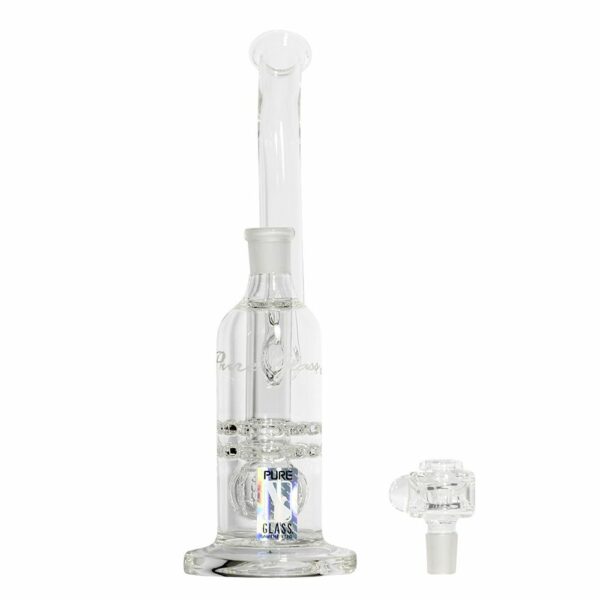 Buy Pure Glass Torus Trumpet Bubbler With Triple Perc | 12 Inch in australia