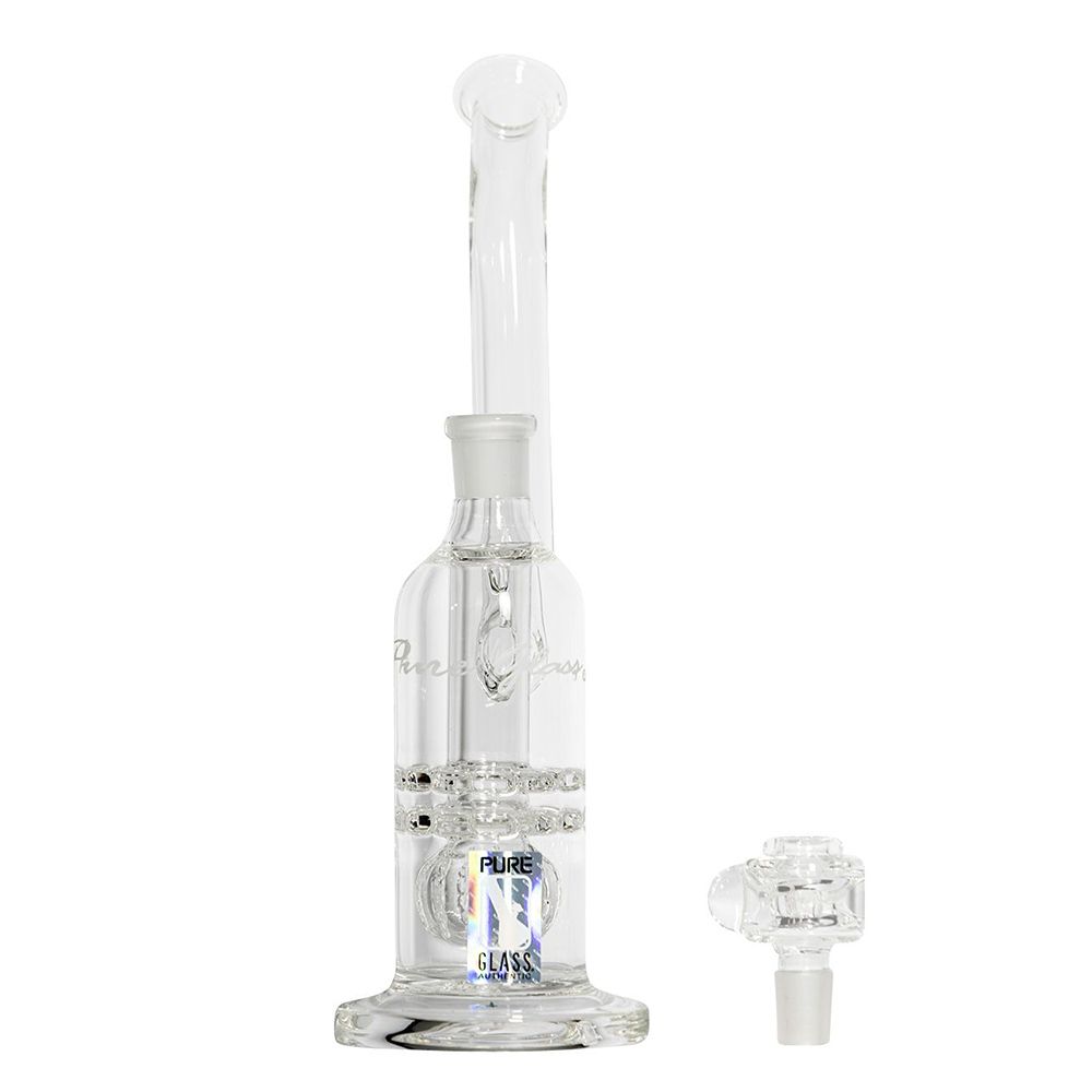 Grasscity Buy Pure Glass Torus Trumpet Bubbler With Triple Perc | 12 Inch in australia